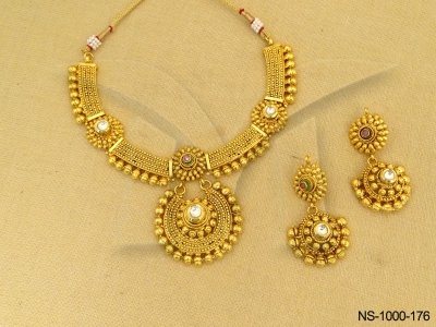 rajwadi gold necklace designs