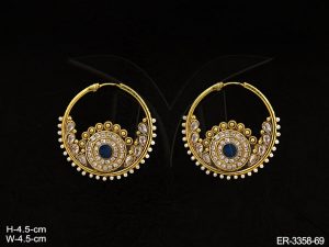 Traditional Round Polki Earrings