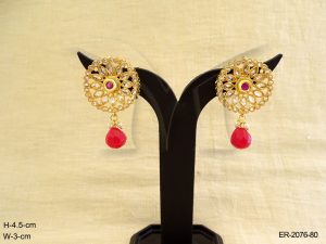 Round Polki Earrings
