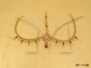 Polki jewellery Maang Tikka