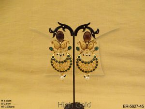Traditional Padmavati Polki Earrings
