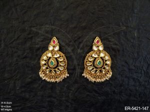 Oval Traditional Polki Earrings