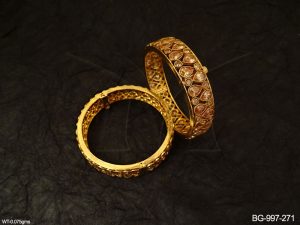 Paan Stone Polki Bangles