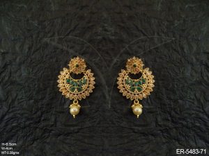 Chand Bali Style Polki Earrings