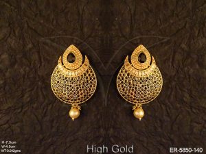 Paan Chand Bali Polki Earrings