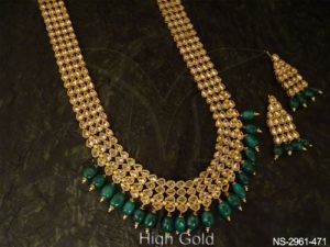 Long Polki Necklace Set