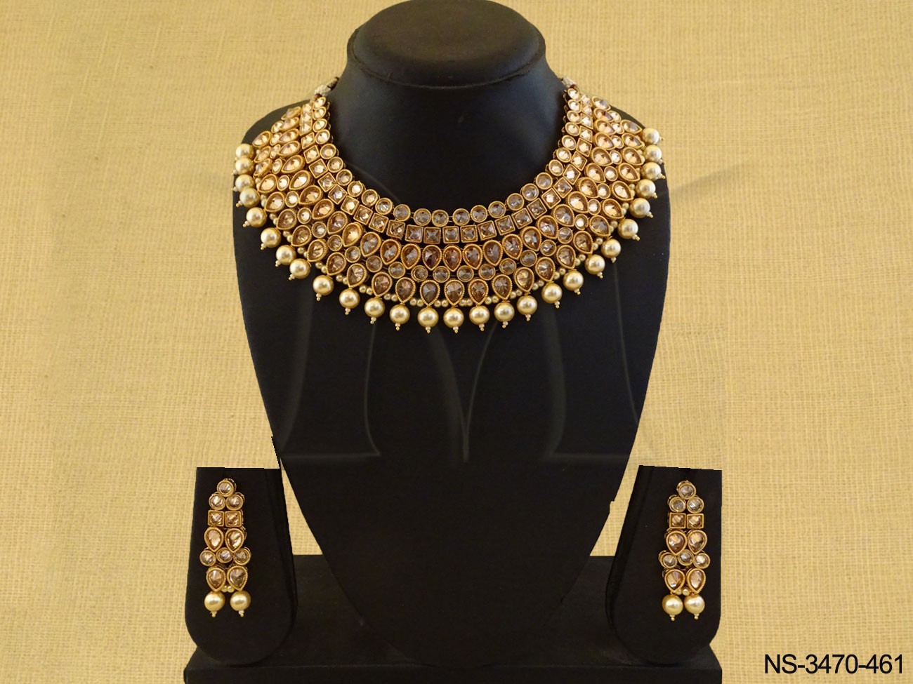 Polki Necklace Set Jewellery