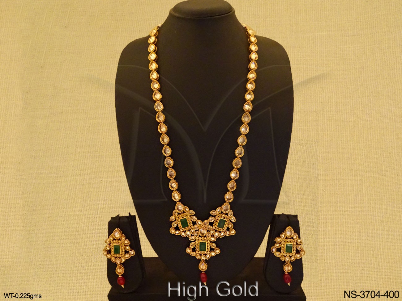 Long Traditional Polki Necklace